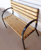 Скамья Норма (металлический каркас, дерево)