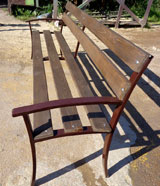 Скамья Комфорт (металлический каркас, дерево)