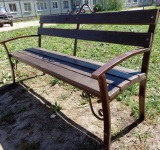 Скамья Декр (металлический каркас, дерево)