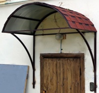 Металлический козырек арочный (артикул МКС01)