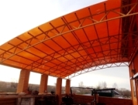 Навес полуарочный с опорой на стену (артикул-МН12)