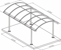 Навес автомобильный (артикул-МН010)