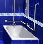Г-образный поручень для душа и ванной (артикул-ПОМ04)