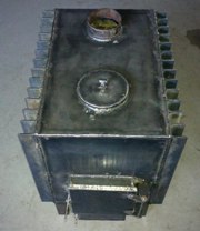 Печь железная отопительная с кирпичом (артикул - ПО02)