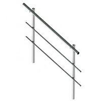 Перила из нержавеющей стали с двумя ригелями (артикул ПНС 02)