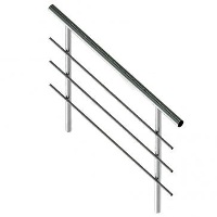 Перила из нержавеющей стали с тремя ригелями (артикул ПНС 03)