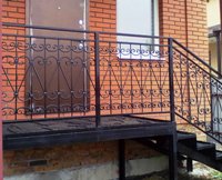 Перила лестницы и площадки кованые (артикул-ПРК12)