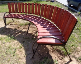 Скамья полукруглая металл
