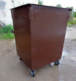 Контейнер для мусора металлический на колесах