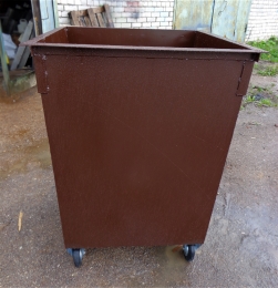 Контейнер для мусора металлический на колесах