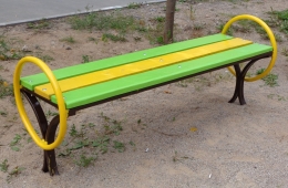 Лавочка дворовая с круглыми поручнями