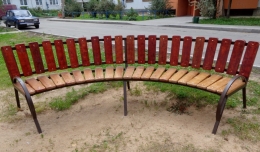 Скамья полукруглая металл