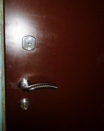 Дверь входная металлическая, 2 замка и нажимная ручка