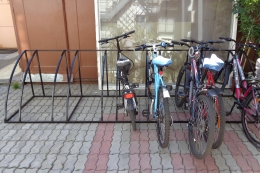 Велопарковка металлическая закругленная