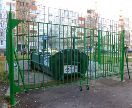 Ограждение контейнерной площадки с воротами под замок