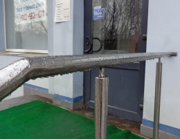 Перила сварные из нержавейки с монтажом