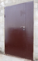 Дверь входная двустворчатая, чечевица