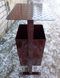 Урна металлическая усиленная, каркас из проф. трубы