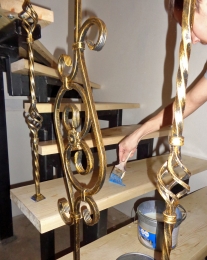 Кованные перила с декоративным покрытием