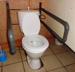 Поручни металлические для туалетной комнаты