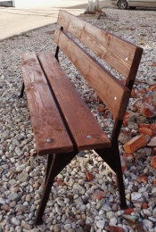 Скамья Эконом уличная на металлическом каркасе