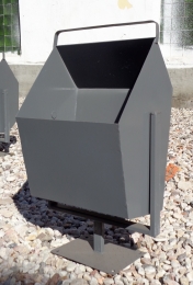 Урна металлическая усиленная, каркас из проф. трубы