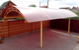 Навес автомобильный арочный, поликарбонат