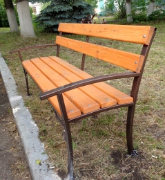 Скамейка уличная с ковкой, порошковое покрытие
