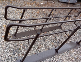 Поручни опорные, двойные для деревянного пандуса