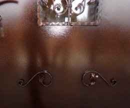 Кованный декор двери накладной, завитки