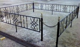 Ритуальное ограждение с ковкой металлическое