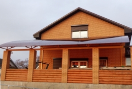 Навес автомобильный большой, монокарбонат