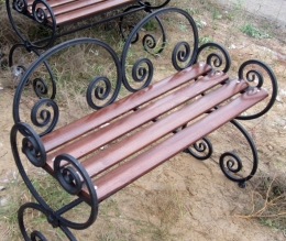 Скамейка на могилу кованая