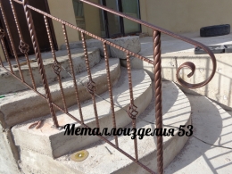 Перила с порошковой покраской антик медь