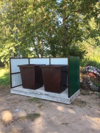 Ограждение мусорных контейнеров на бетонной плите 1500*3000мм