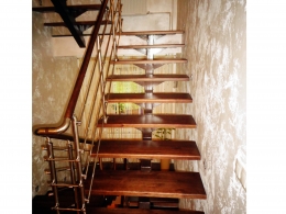 Перила с деревянным поручнем ул. Шимская