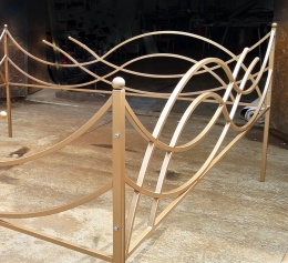 Оградка с покраской молотковой эмалью цвет: медный