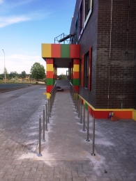 Перила из нержавеющей стали для пандуса