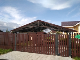 Двухскатный навес д. Троица