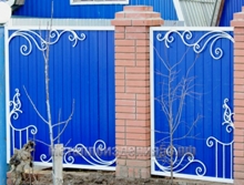 Забор из профлиста с ковкой (артикул-ЗП02)