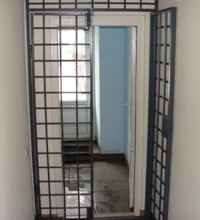 Дверь-решетка сварная двустворчатая Квадрат (артикул-ДР05)