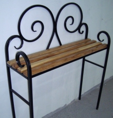 Скамья кованая со спинкой (артикул - МРК05)