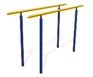 Брусья металлические уличные