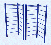 Лестница спортивная c турником (артикул-ЛС03)