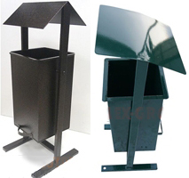 Урна металлическая с крышкой (артикул-МУ04)