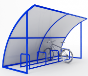 Велопарковка металлическая крытая дугообразная (артикул-ВМ06)