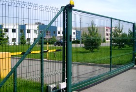 Откатные ворота с сеткой (Артикул СОВ-08)
